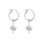 Lucky Star Hoops Silver